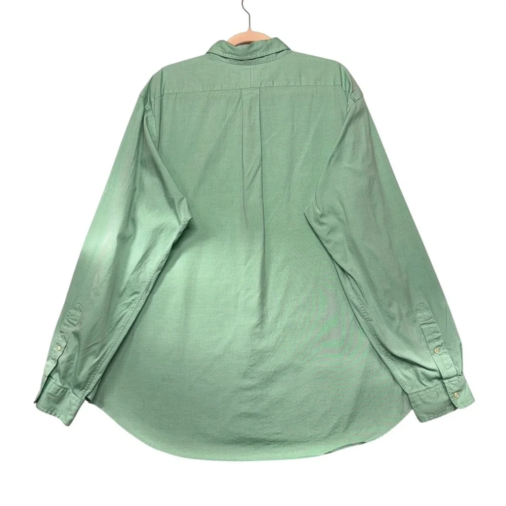 Ralph Lauren Classic Fit Oxford Shirt XXL Green Long Sleeve Button Down Pony